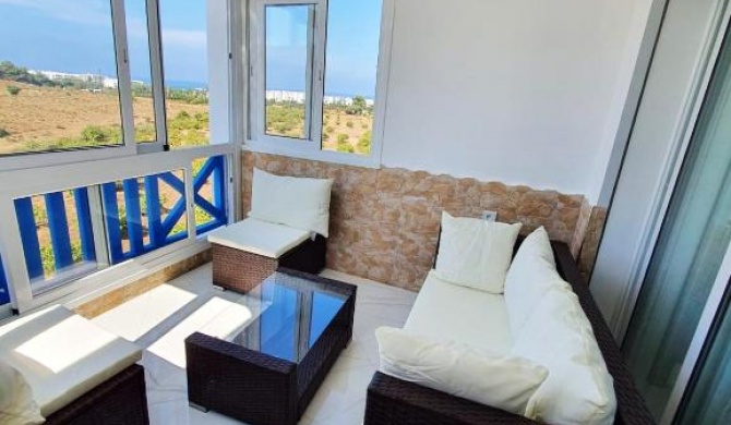 2 bedrooms appartement at Marina Smir 500 m away from the beach with sea view shared pool and furnished terrace
