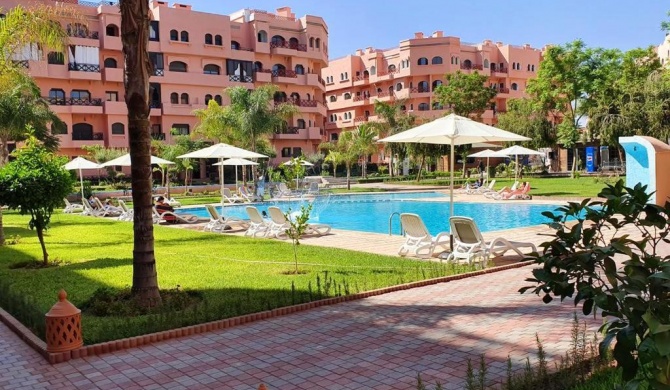 2 bedrooms appartement with shared pool furnished terrace and wifi at Marrakech