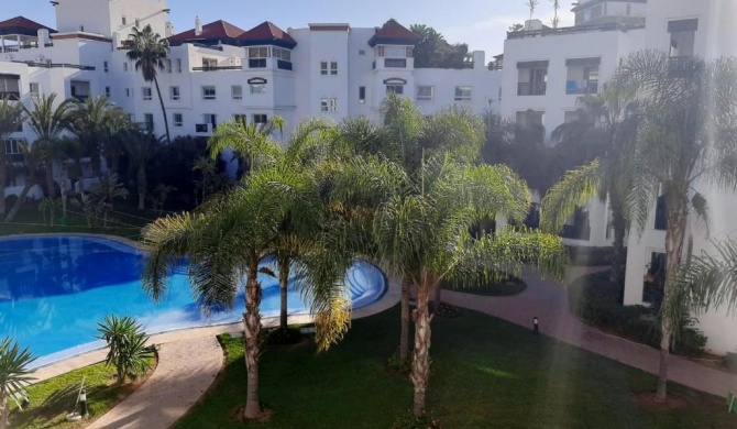 2 bedrooms appartement with sea view shared pool and balcony at Agadir