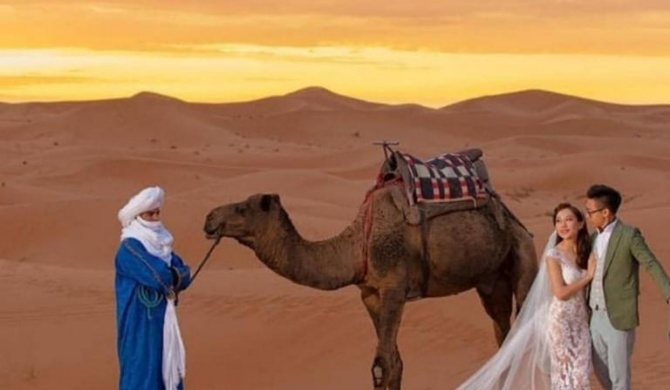 Sahara camel trek camp